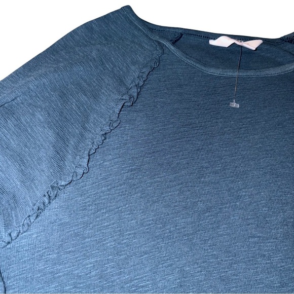 LC Lauren Conrad Teal Knit Top w/ Ruffles, NWOT - Picture 2 of 6